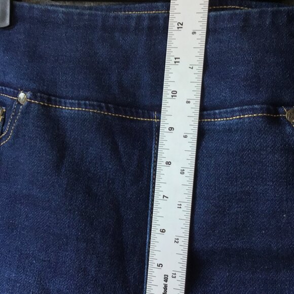 DG2 by Diane Gilman Dark Wash Comfort Waist Jeans Size Jeans LT/Large Tall - Picture 4 of 8